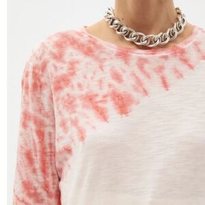 Proenza Schouler Tie-Dyed Cotton-Jersey Long Sleeved T-Shirt Pink Size XL
